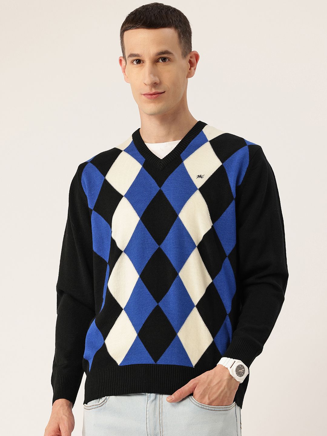 Monte Carlo Argyle Design Sweater