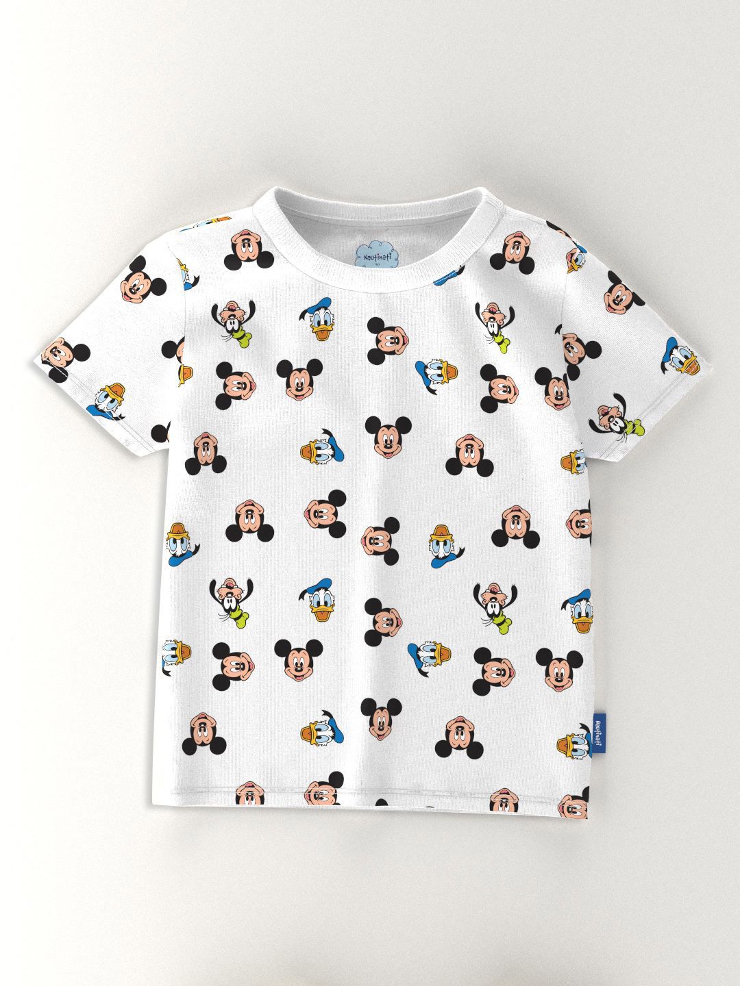 Nauti Nati Boys Printed Short Sleeves Pure Cotton T-shirt With Joggers