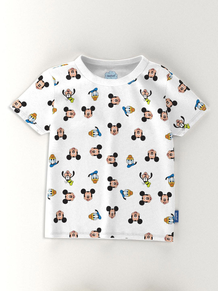 Nauti Nati Boys Printed Short Sleeves Pure Cotton T-shirt With Joggers