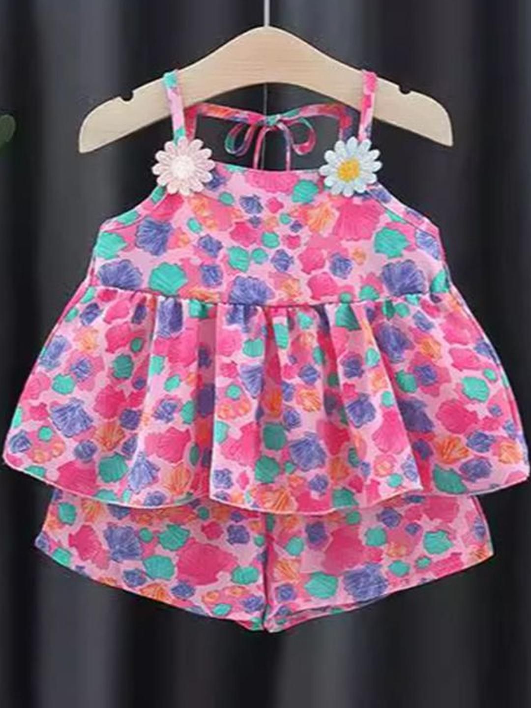 Peachmode Kids-Girls Teal Co-Ords