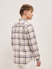 THE BEAR HOUSE Men Slim Fit Spread Collar Tartan Checked Cotton Casual Shirt