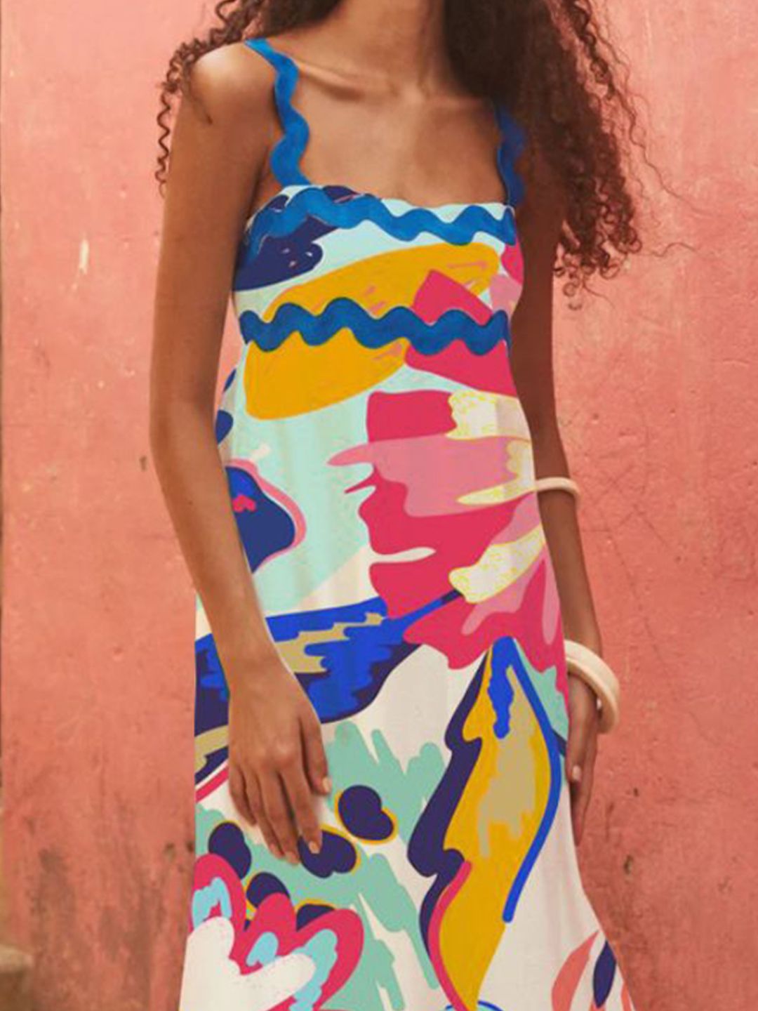 all about you Print A-Line Maxi Dress