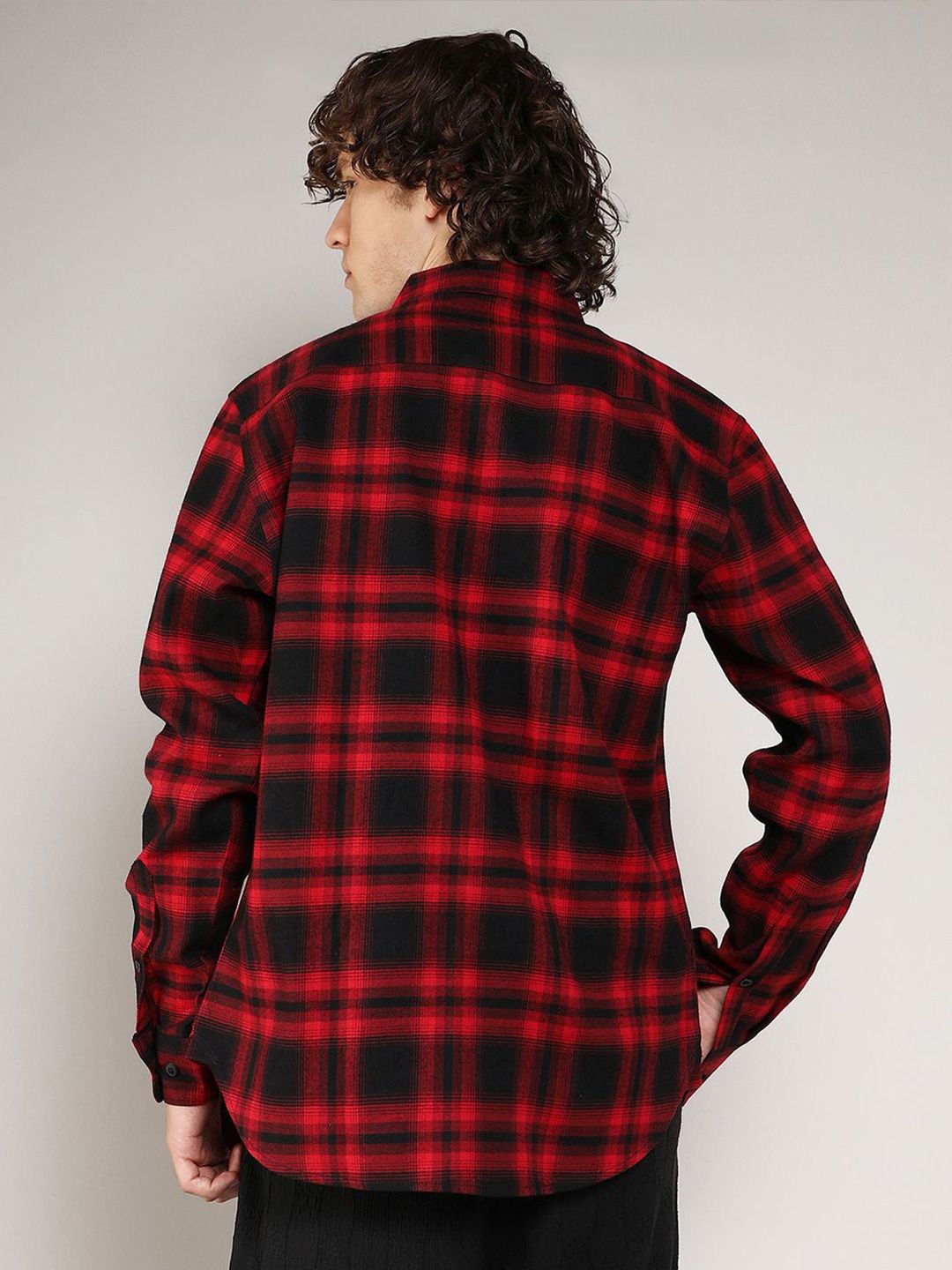 Campus Sutra Men Comfort Checked Cotton Shirt