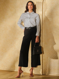 AND Striped Cotton Shirt Style Top