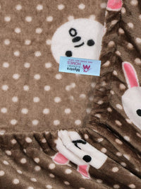 Myntra Elegant Homes Kartun Coklat Dilengkapi Cadar Bujang Bulu 300 TC dengan 1 Sarung Bantal