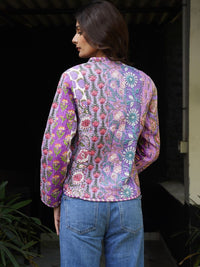Jaket Berkuilt Bunga Wanita House of Chikankari dengan Sulaman