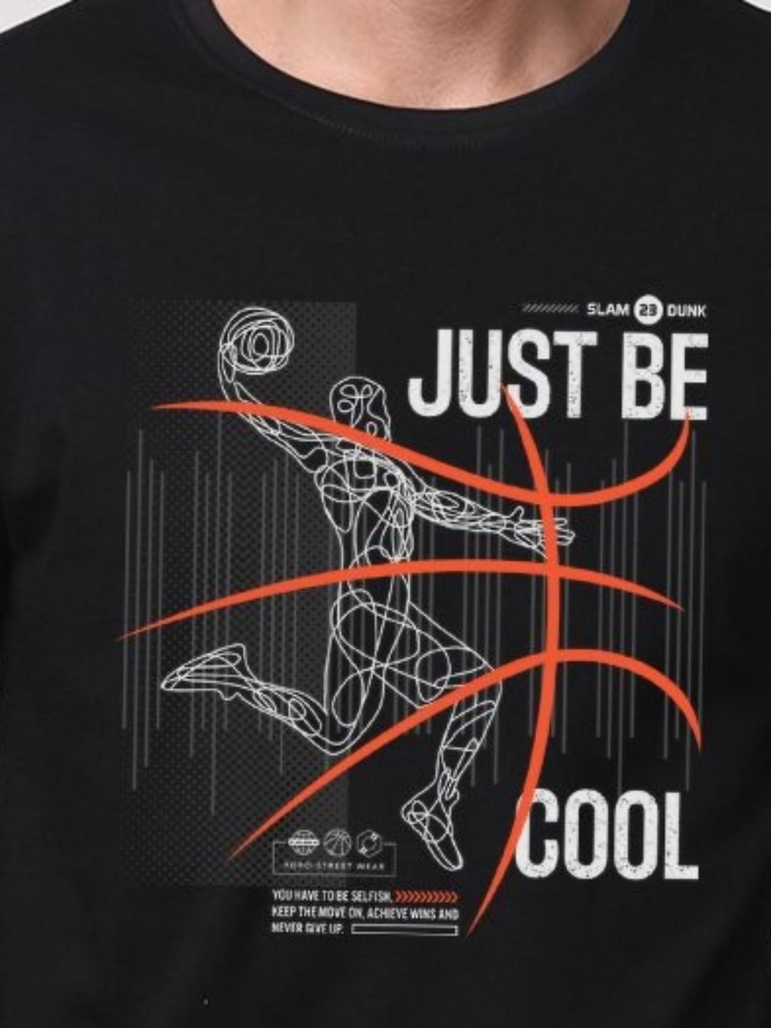Pek ADRO Lelaki dengan 3 T-shirt Kapas Leher Bulat Bercetak Grafik