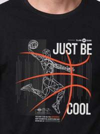 Pek ADRO Lelaki dengan 3 T-shirt Kapas Leher Bulat Bercetak Grafik