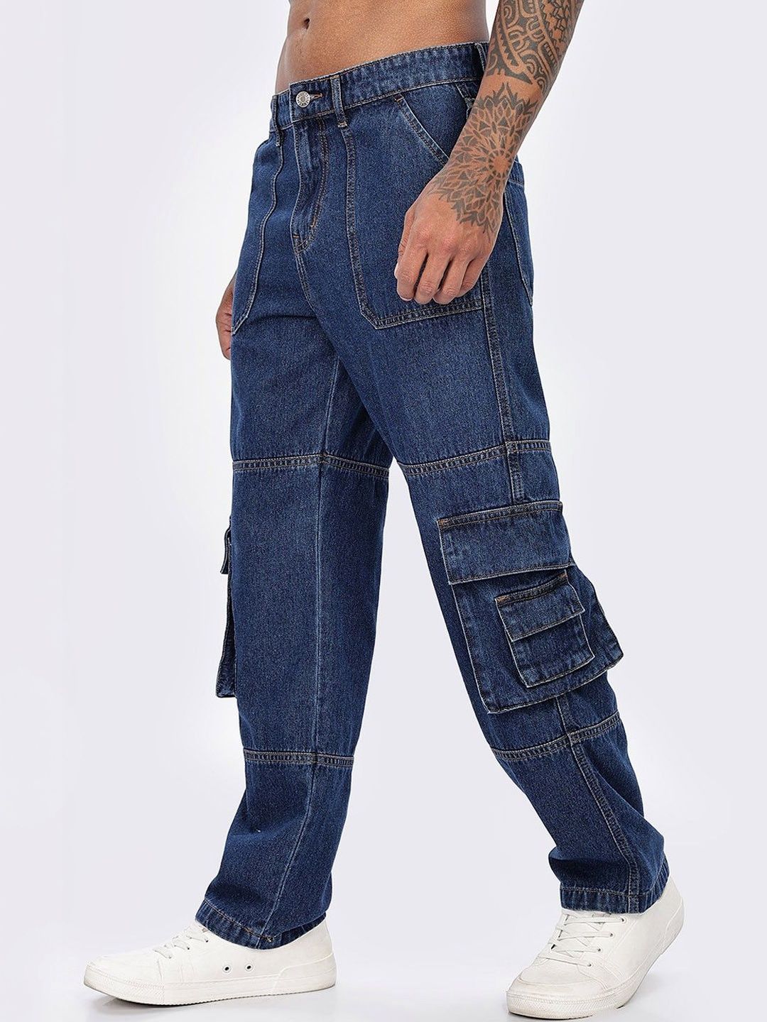 Seluar Kargo Bertingkat Tinggi Klasik Eszett Denims