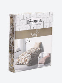 Monte Carlo Brown & White Printed Mild Winter 150 GSM Single Bed Dohar