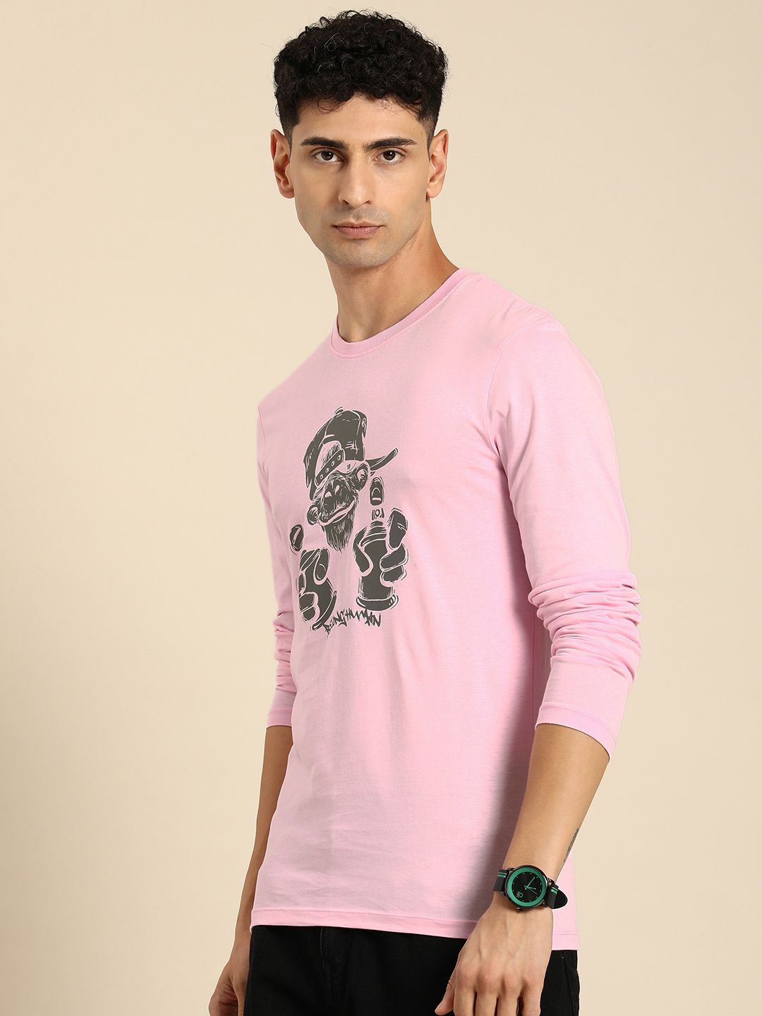 Being Human Men Graphic & Brand Logo Print Pure Cotton T-shirt