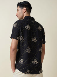 Thomas Scott Men Embroidered Regular Fit Casual Shirt