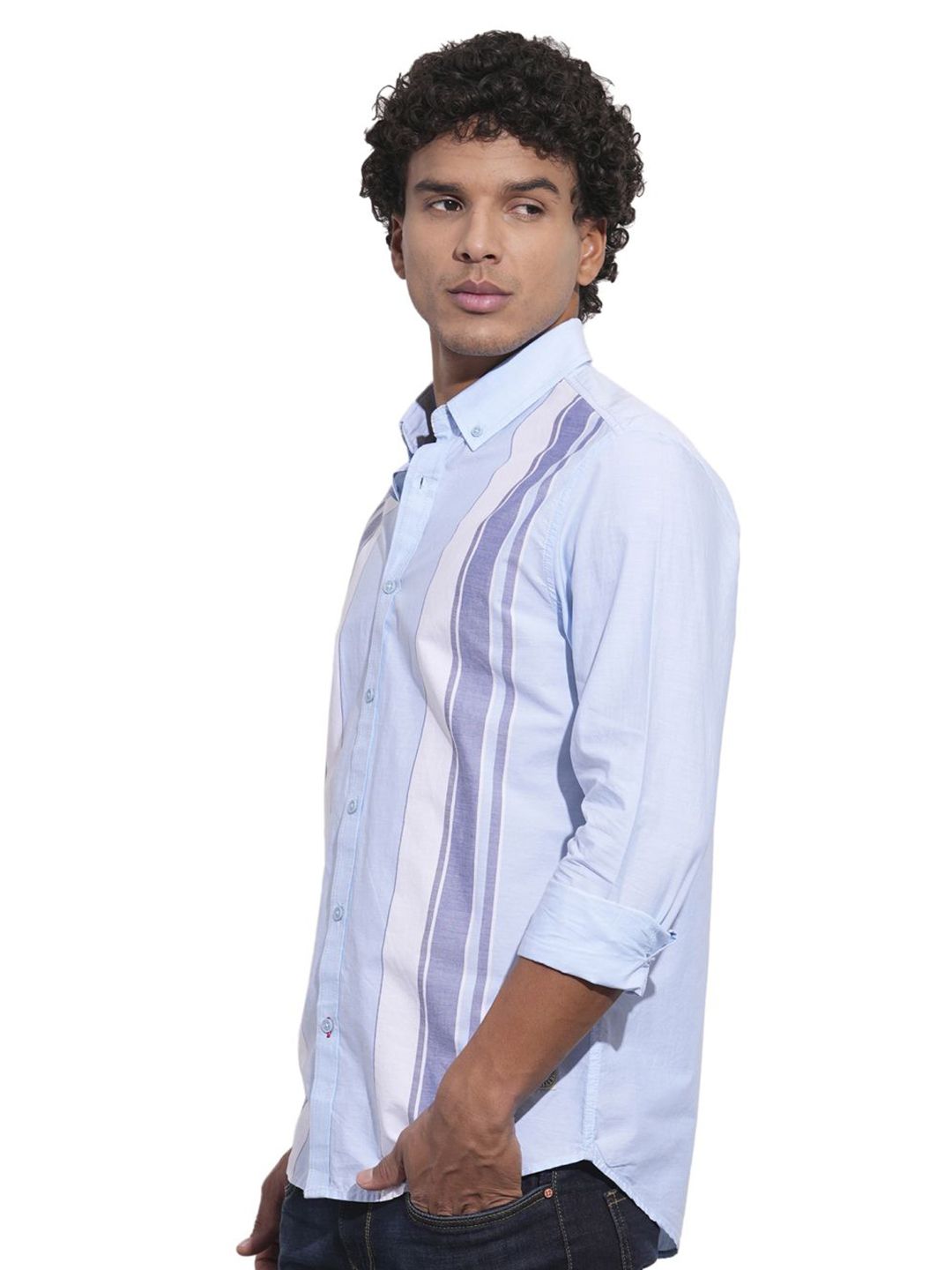 Being Human Men Classic Opaque Striped Casual Shirt
