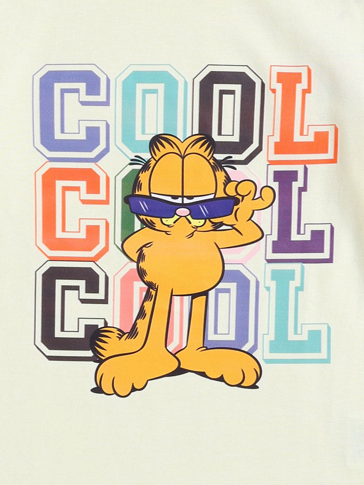 Happy Faces Boys Garfield Printed Pure Cotton T-shirt