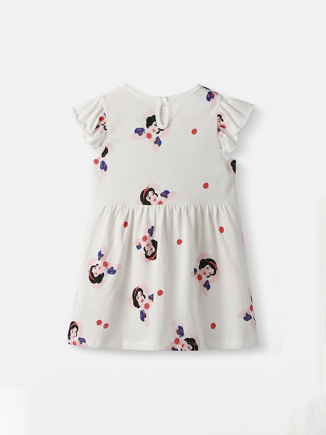 Nauti Nati Rapunzel Print Flutter Sleeve Ruffled Fit & Flare Dress