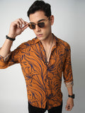 VASTRADO Men Classic Spread Collar Floral Printed Slim Fit Casual Shirt