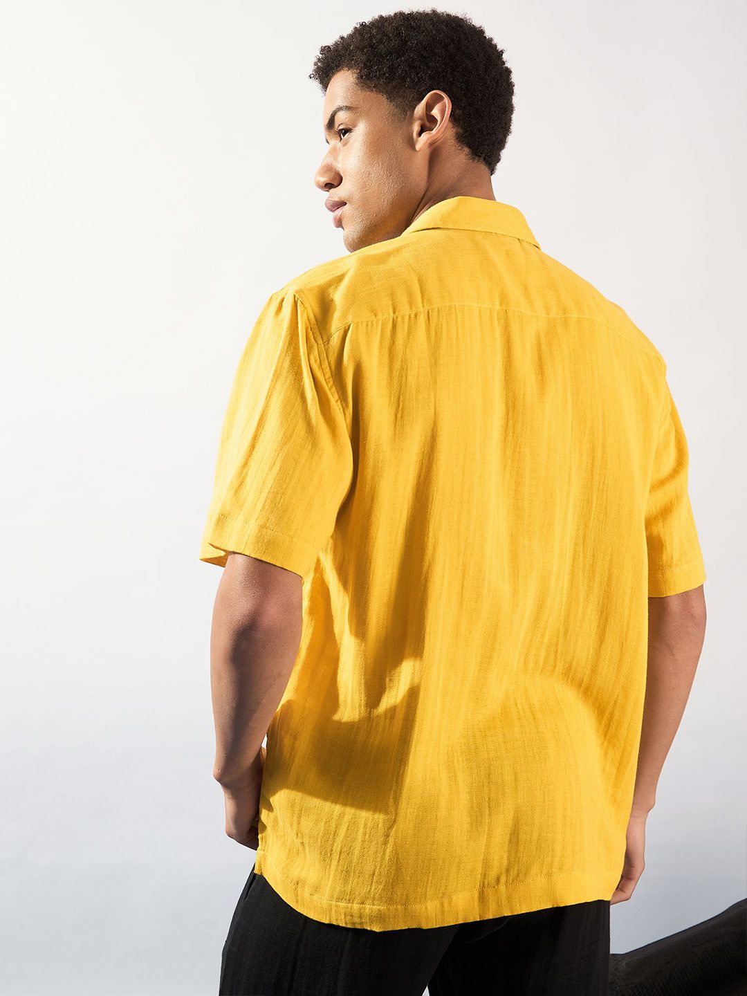 DENNISON Men Comfort Oversized Cotton Opaque Casual Shirt