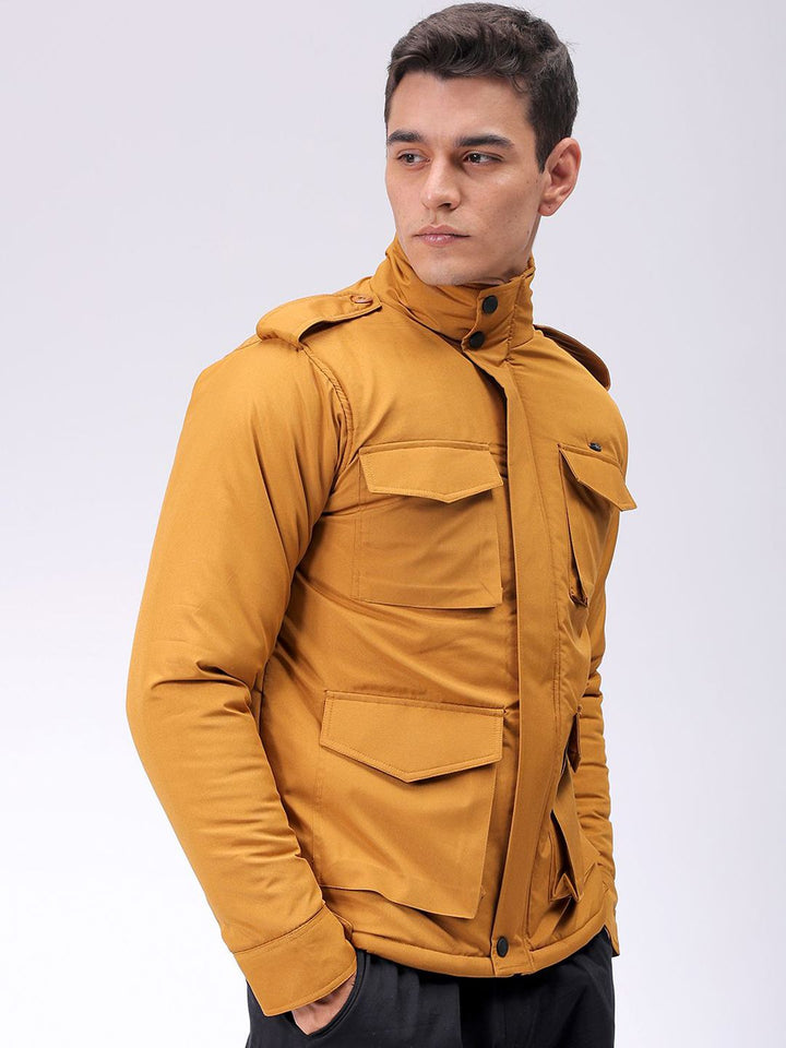 The Indian Garage Co Men Slim Fit Military Bomber Utility Jacket