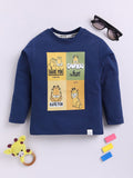 Happy Faces Boys Garfield Printed Pure Cotton T-shirt