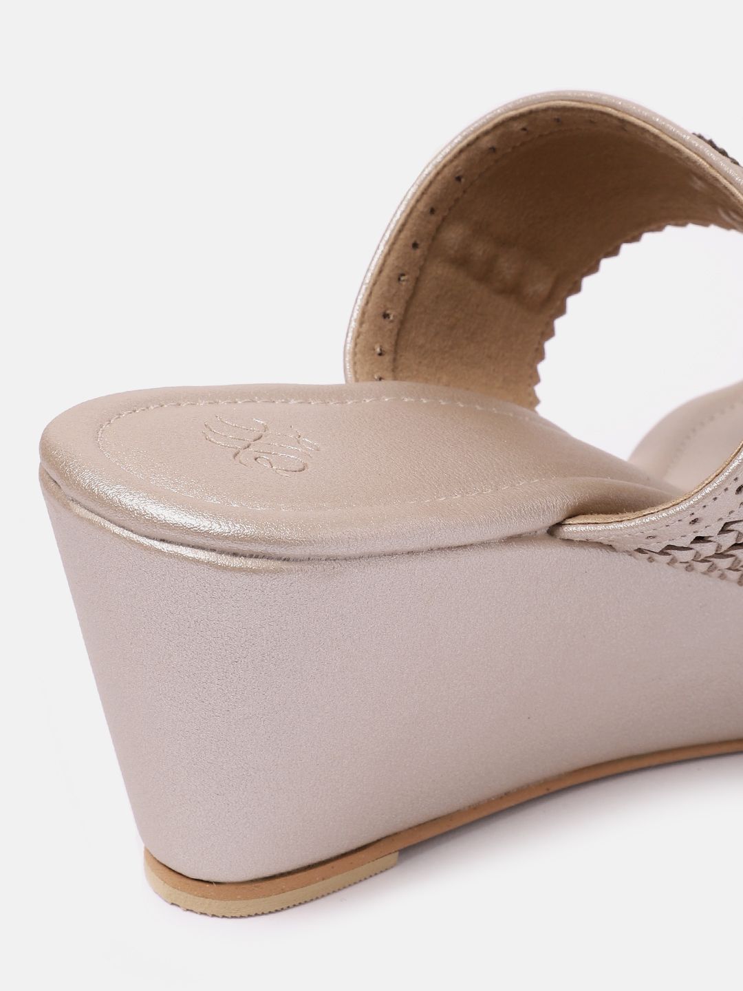 House of Pataudi Woven Design Wedge Heels