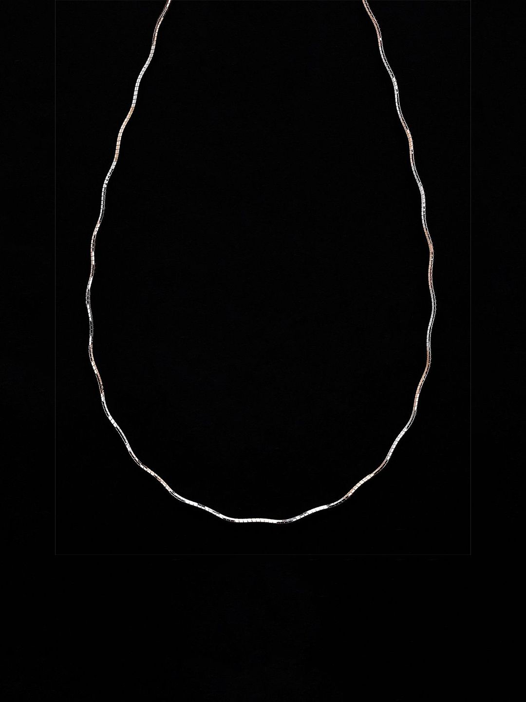 PANASH 925 Sterling Silver Rose Gold & Rhodium-Plated Chain Necklace