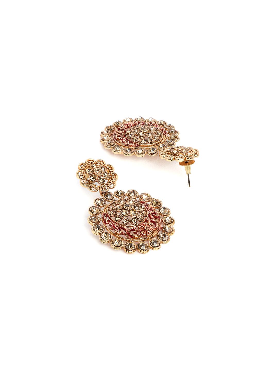 Anting-anting Jatuh Kontemporari Bersalut Emas Anouk Cubic Zirconia