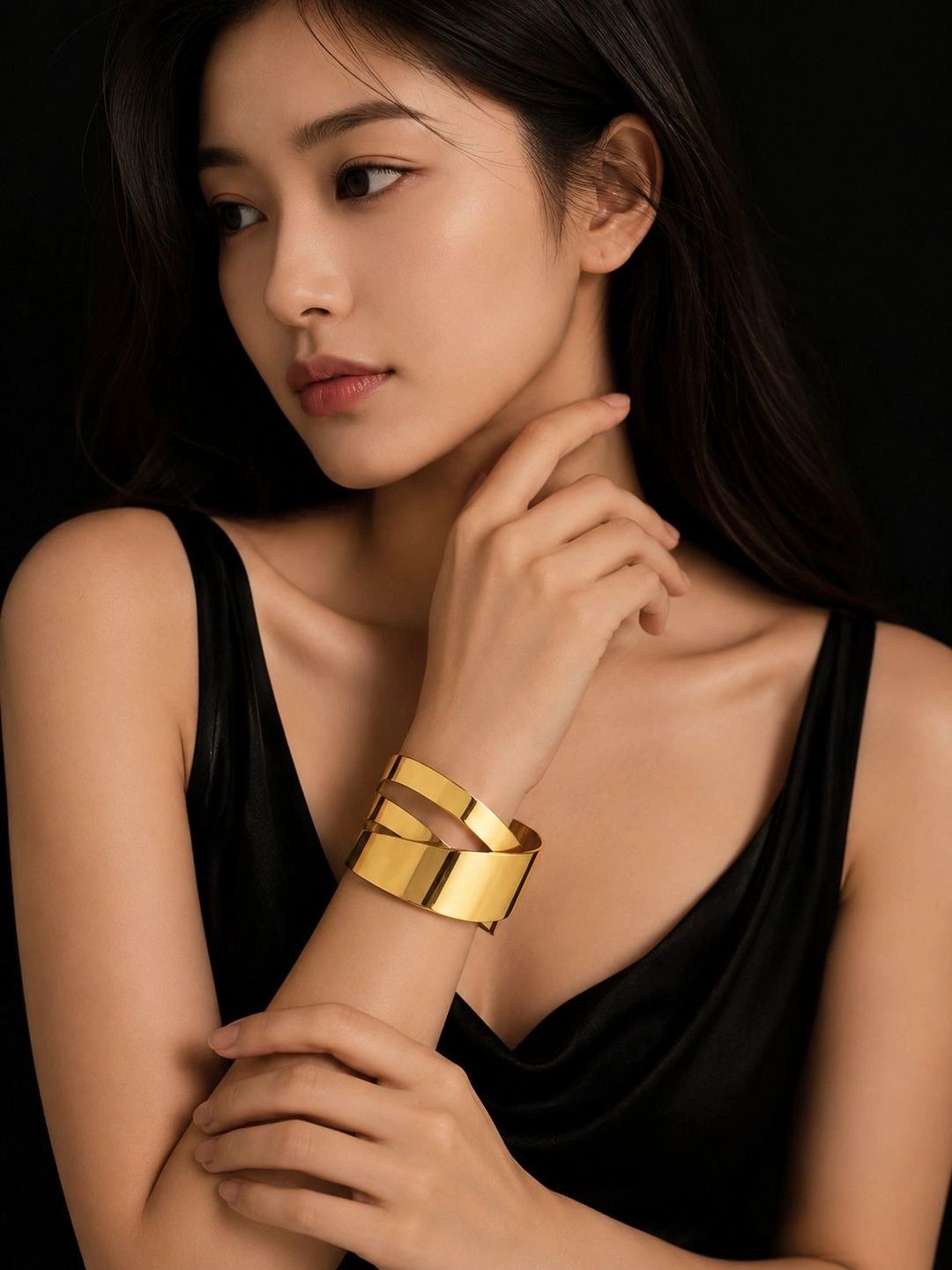 VOGUE PANASH Gold-Plated Cuff Bracelet