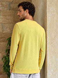 The Indian Garage Co Self Design Textured Long Sleeve Pullover Sweatshirt