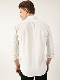 Thomas Scott Men Classic Spread Collar Textured Slim Fit Casual Shirt