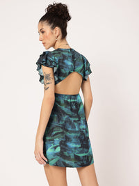 DressBerry Cyber Chic Dobby Weave Styled Back Sheath Mini Dress