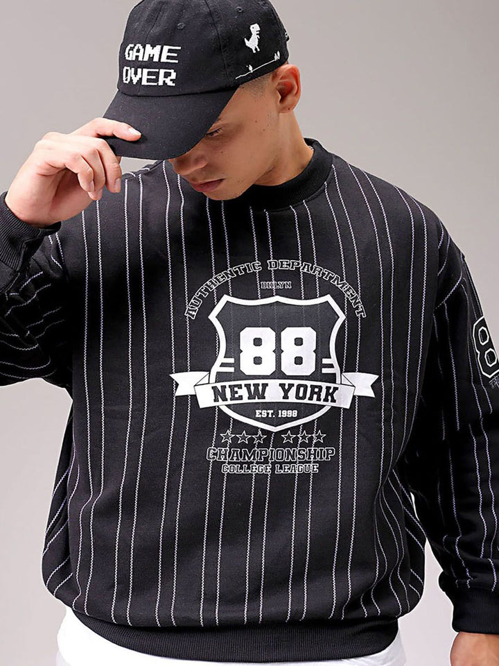 The Indian Garage Co Men Striped Sweatshirt