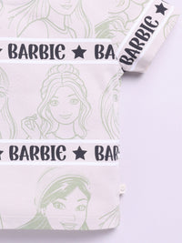 Happy Faces Girls Barbie Printed Pure Cotton T-shirt