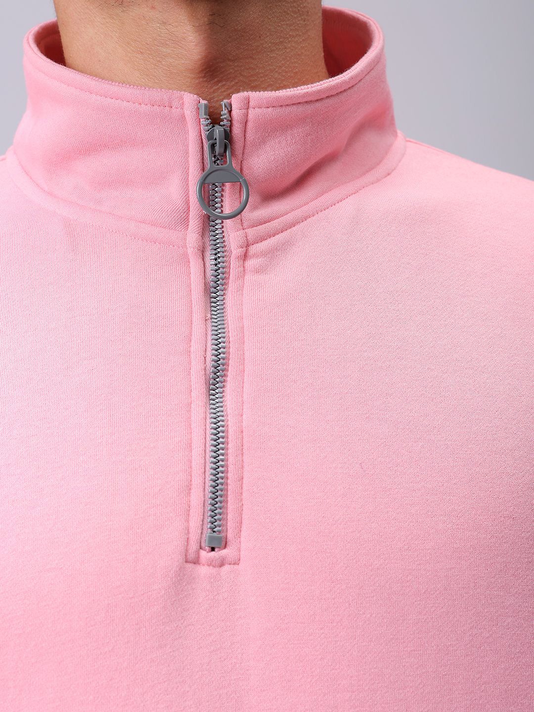 The Indian Garage Co Men High Neck Half Zipper Winter Sweatshirt