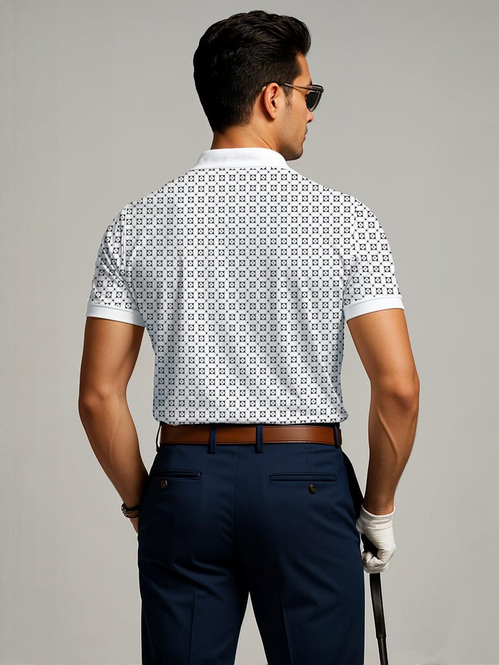 ADRO Men White Cotton Tshirts