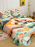Myntra Elegant Homes Multicoloured 400 TC King Bedsheet with 2 Pillow Covers