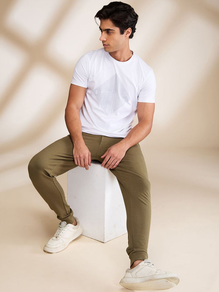 Being Human Solid Men Mid-Rise Joggers