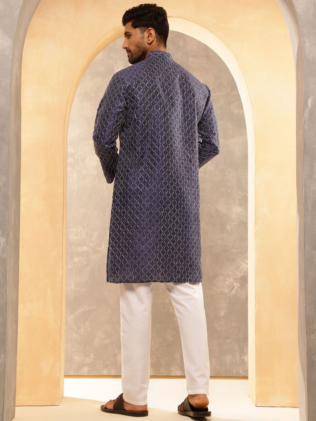 Anouk Men Striped Kurta with Pyjama