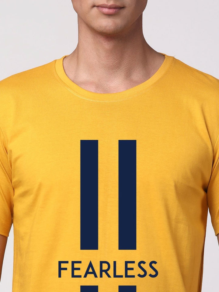 ADRO Men Typography Printed Round Neck Cotton T-shirt