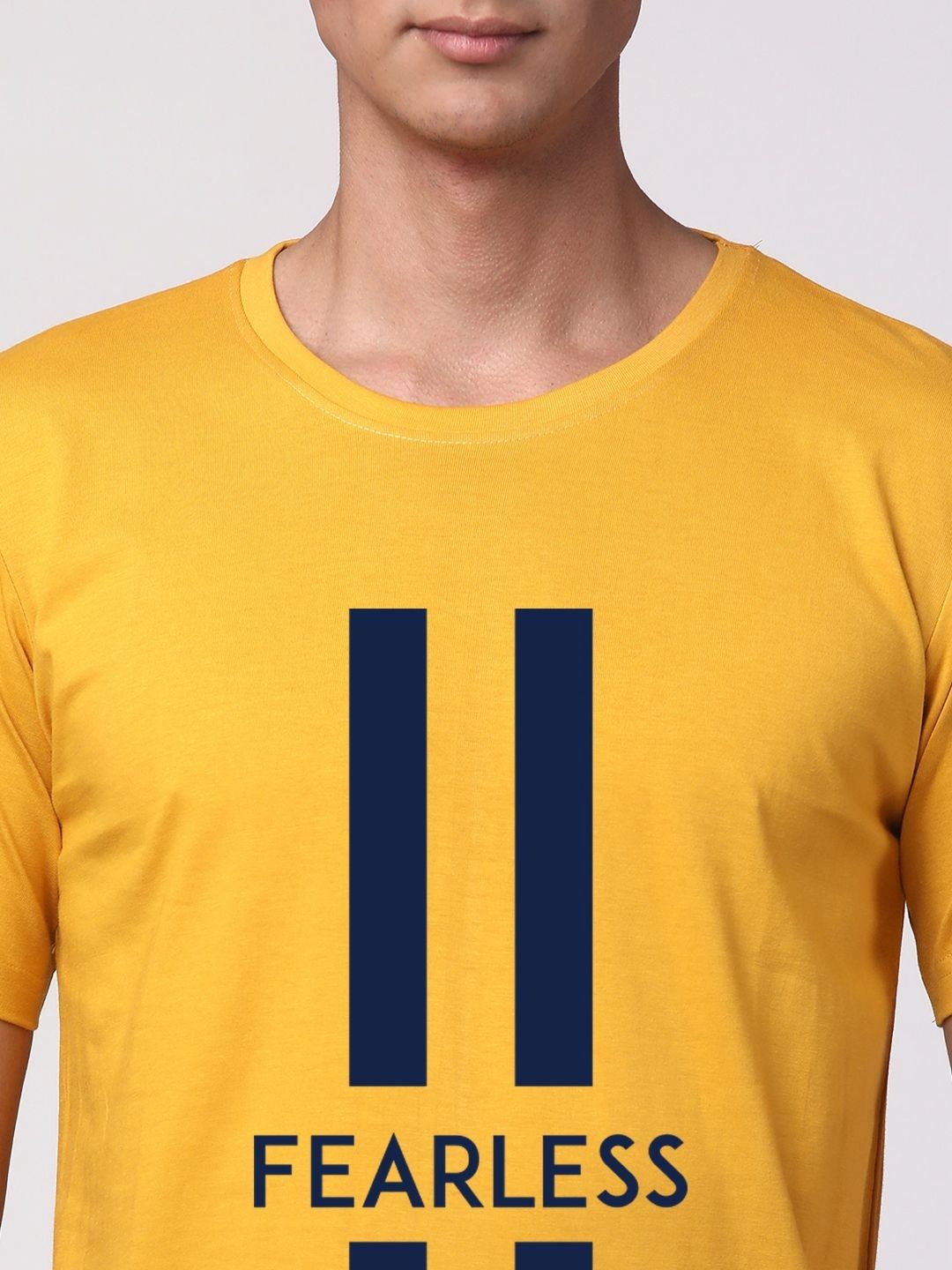 ADRO Men Typography Printed Round Neck Cotton T-shirt