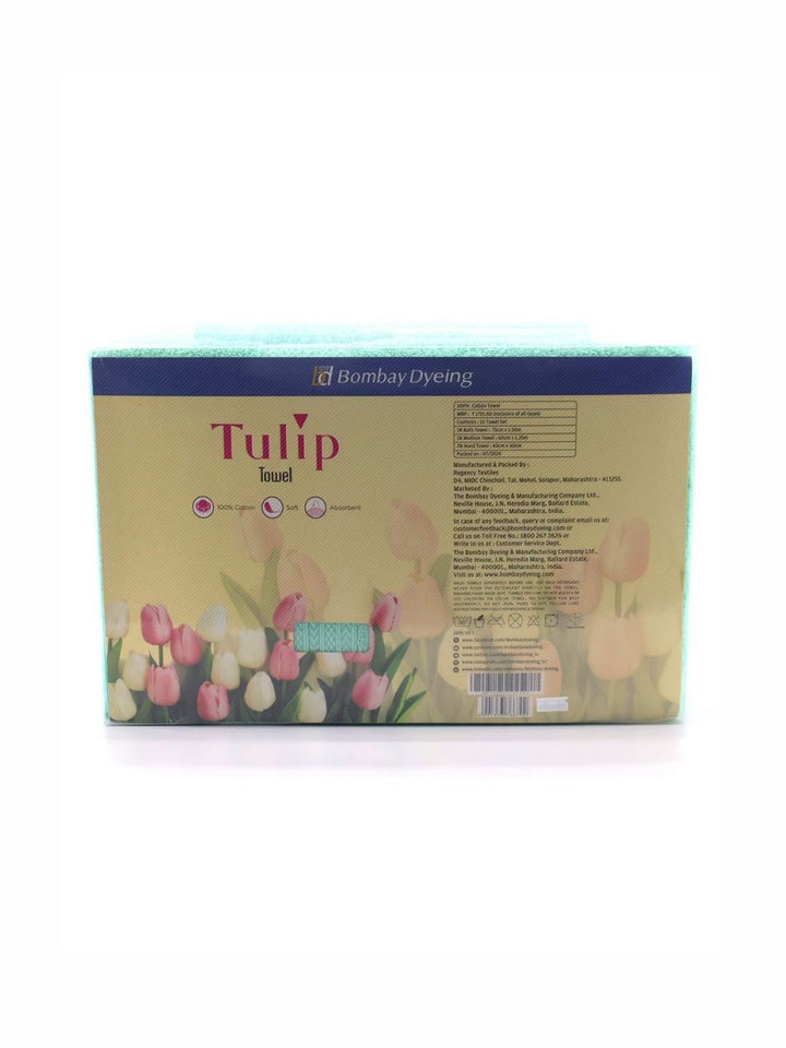 BOMBAY DYEING Green 4 Piece Pure Cotton 450 GSM Towel Set