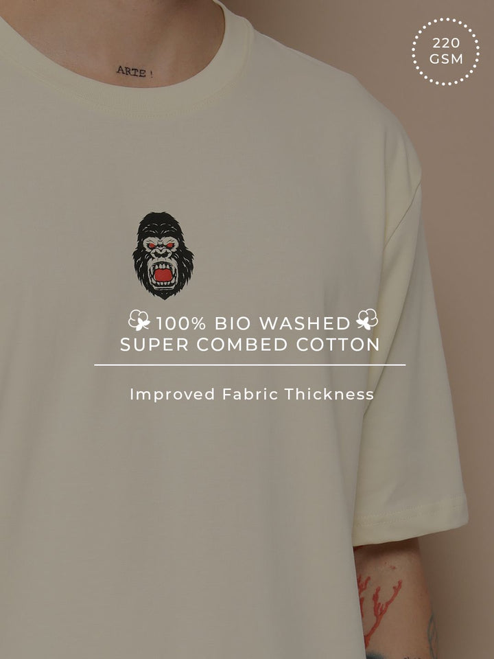 Difference of Opinion Men Graphic Printed Embossed Oversized T-shirt