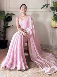 Saree mall Embellished Sequinned Tissue Sarees