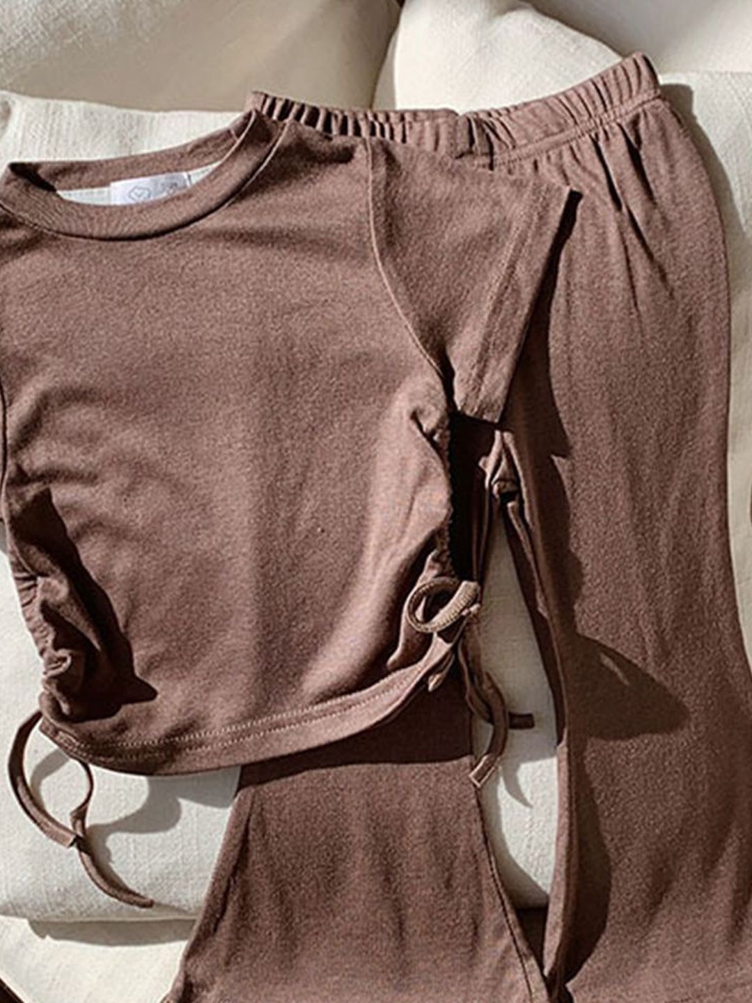YK Girls Short Sleeve Top & Trousers Clothing Set
