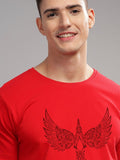 ADRO Men Typography Printed Applique T-shirt