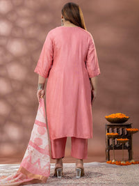 Mamicha Women Floral Embroidered Kurta with Trousers & Dupatta
