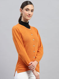 Monte Carlo Women Solid Round Neck Cardigan