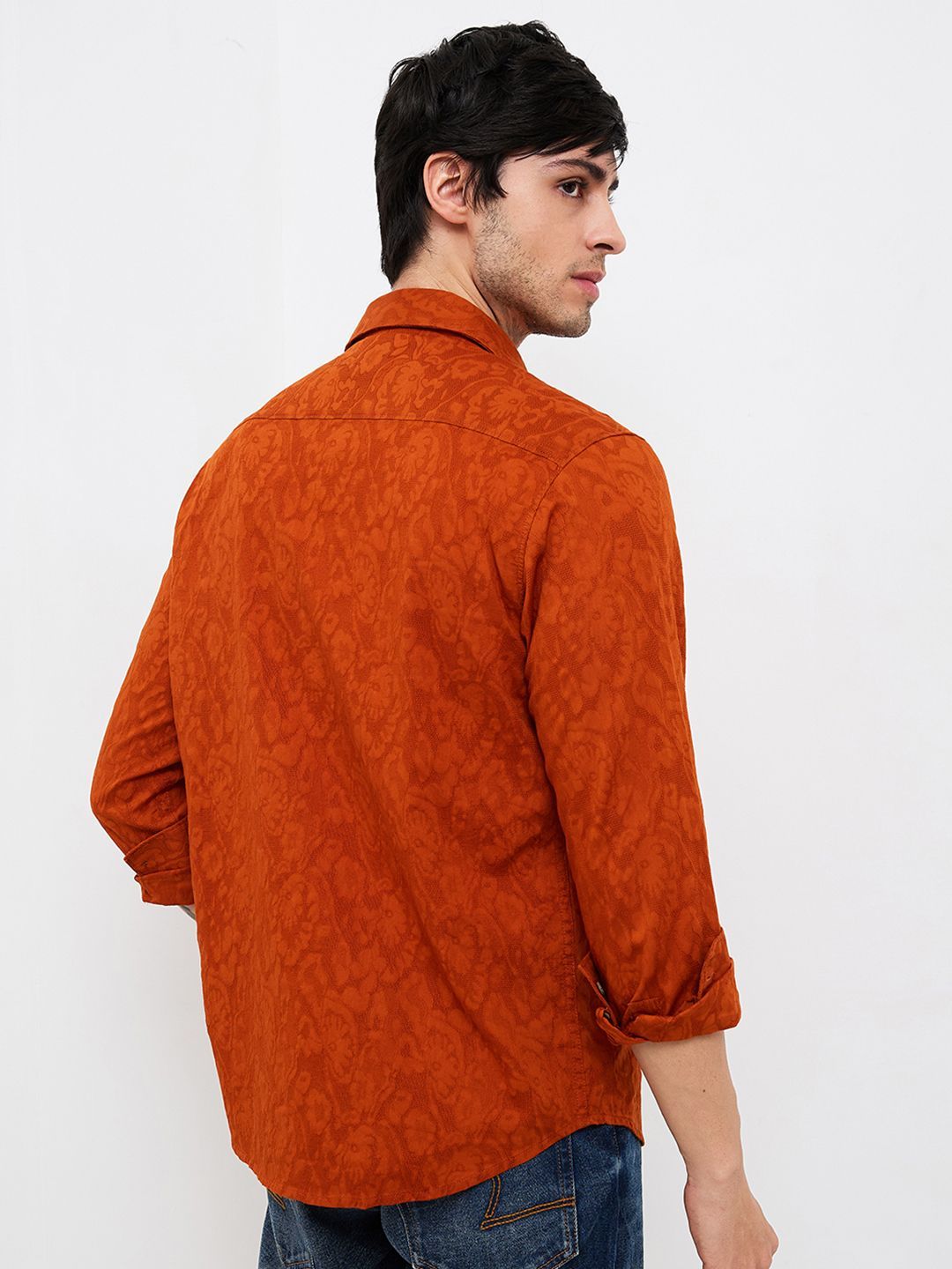 SPYKAR Men Spread Collar Floral Printed Cotton Casual Shirt