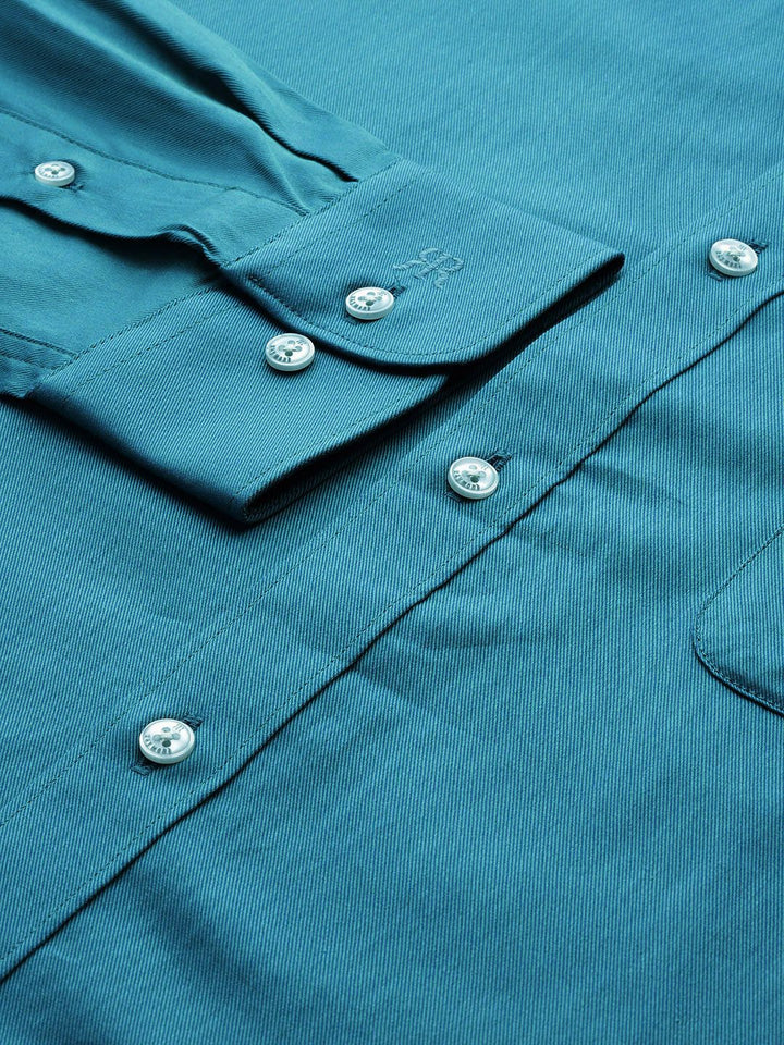 Raymond Men Blue Slim Fit Opaque Formal Shirt