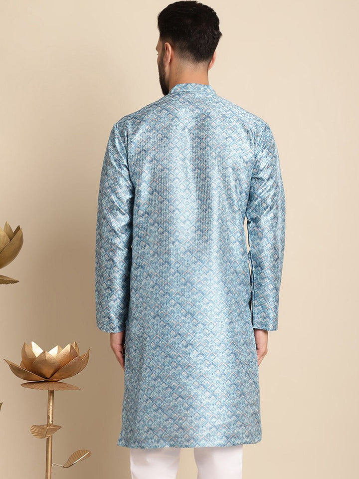 Anouk Ethnic Motifs Woven Design Thread Work Jacquard Silk Kurta