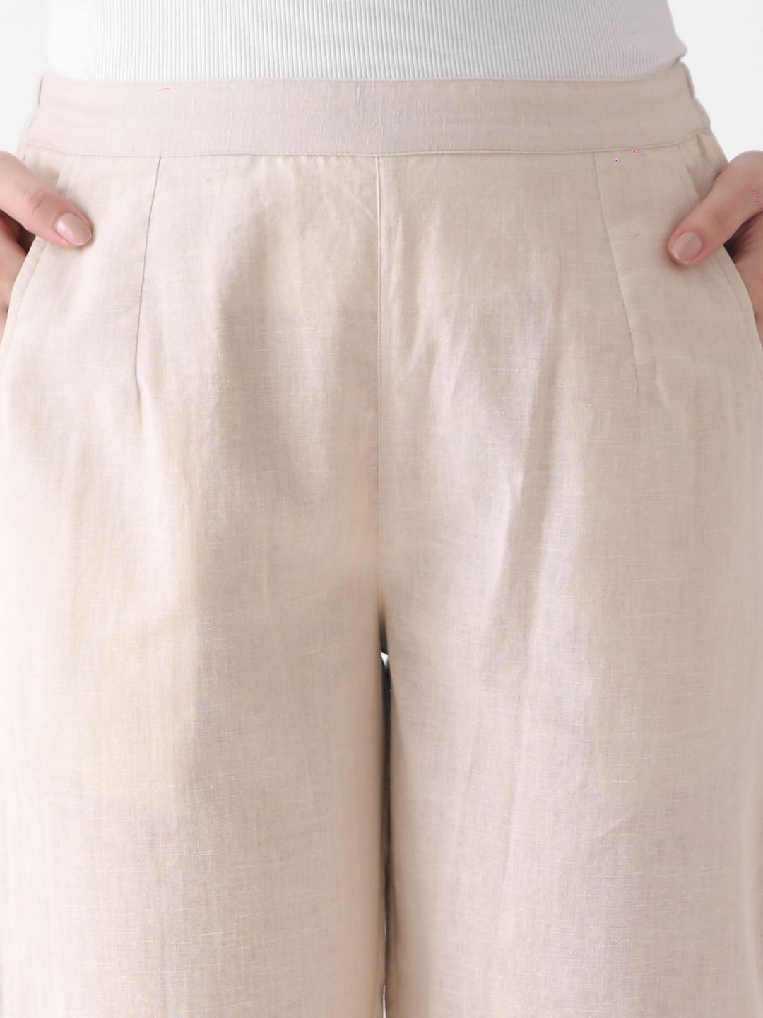 Rustorange Women Pure Cotton Mid-Rise Trouser